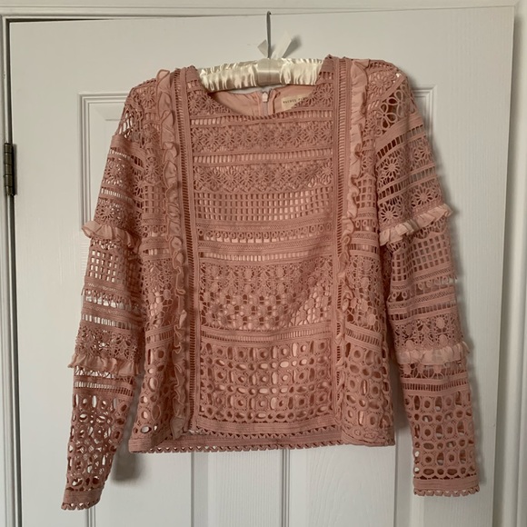 ✨HOST PICK X 2✨RACHEL PARCELL pink lace top | EUC | Size: XS - Picture 3 of 6